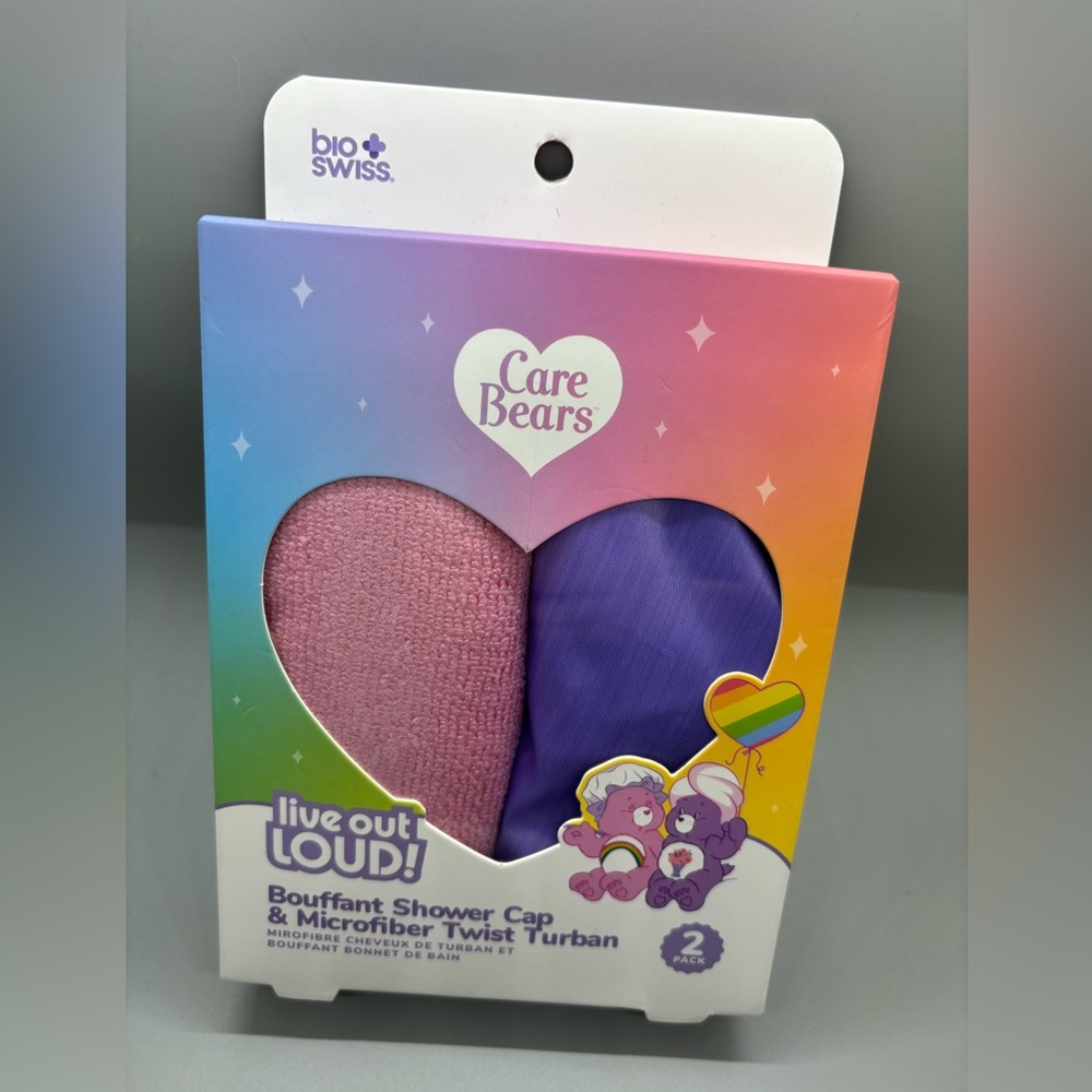 Care Bears Pink and Purple Shower Set(NWT)
